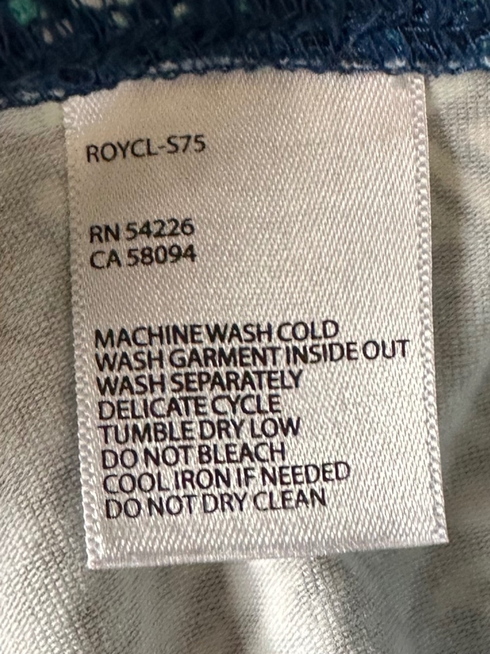Royal Robbins Blue Geometric Print A-Line Skirt Small Zip Pocket - Picture 6 of 8